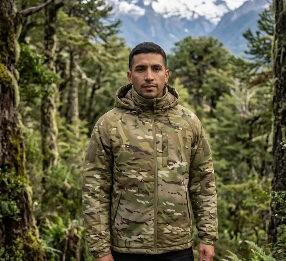 Chaqueta Tactica Invierno Multicam Impermeable Termica Ultraliviana con Capucha para Uso Militar y Outdoor 3