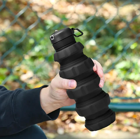 Botella De Agua Portátil Plegable De Silicona 