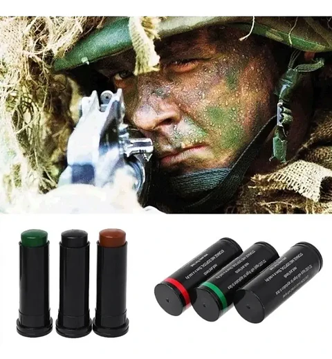 Set 3 Pintura Camuflaje Cara Mimetismo Militar Airsoft