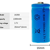 Batería de Litio CR123A 3.7V 1300MAH