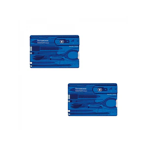 Combo 2x Victorinox SwissCard Classic azul transparente