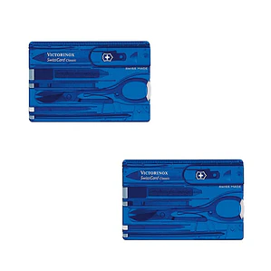 Combo 2x Victorinox SwissCard Classic azul transparente
