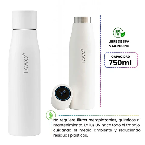 Botella Tawo HydralQ Blanca 750ml 2