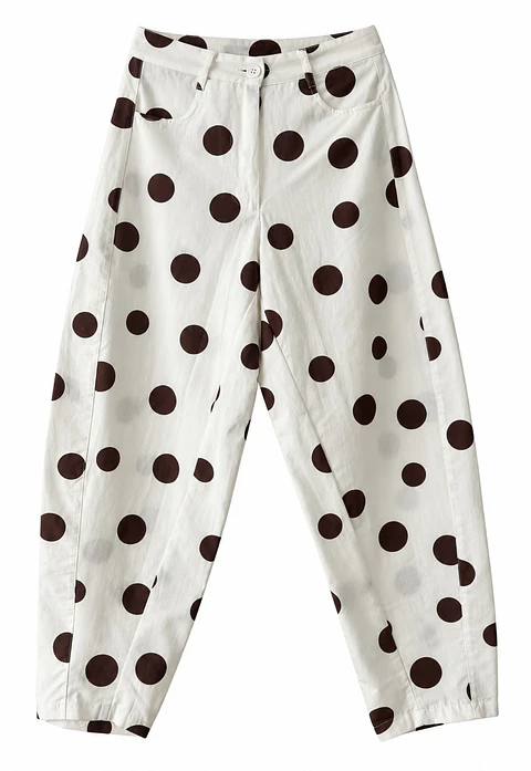 Pantalón lunares marrón 