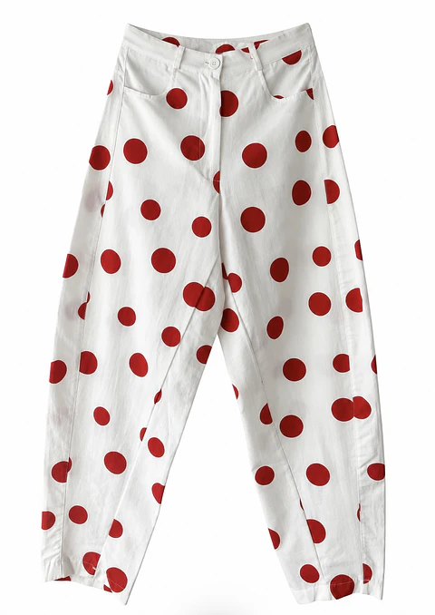 Pantalón lunares rojos 
