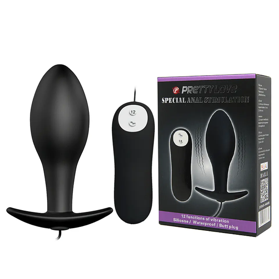 Vibrador Plug Anal  con Vibracion y Control 1
