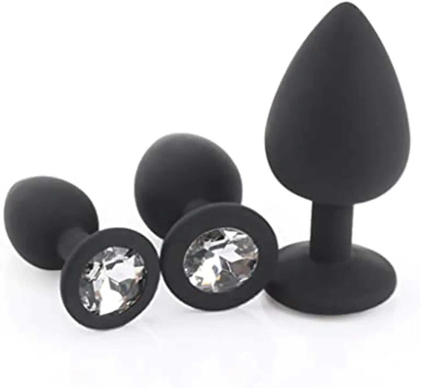 Plug anal siliconado con joya- talla S 2