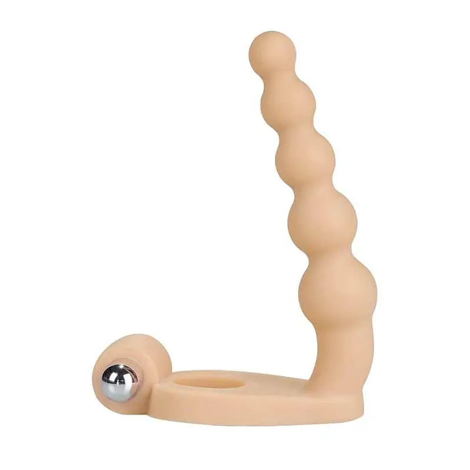 Anillo vibrador con Dildo para Doble Penetración 2