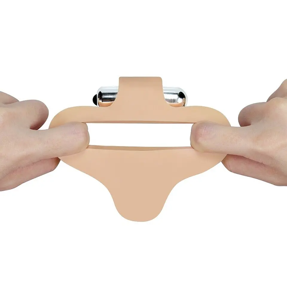 Anillo vibrador con Dildo para Doble Penetración 3