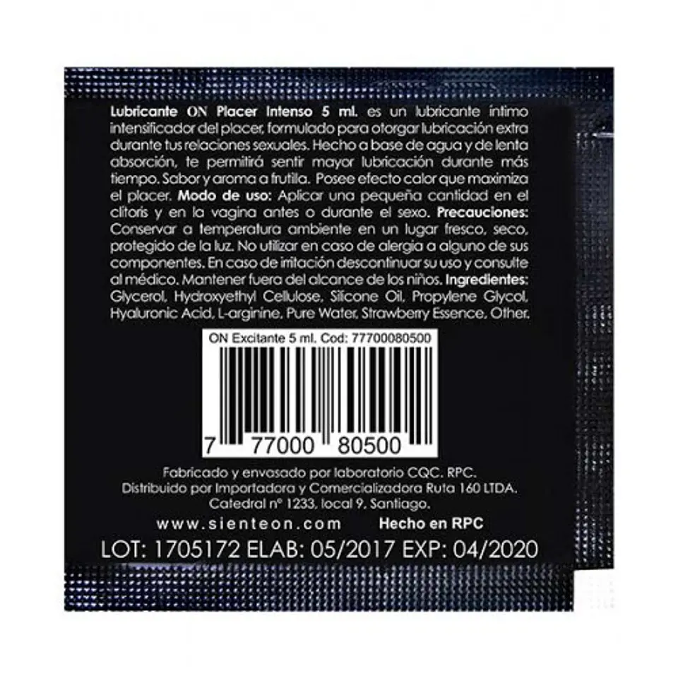 Sachet lubricante Femenino 5ml 2