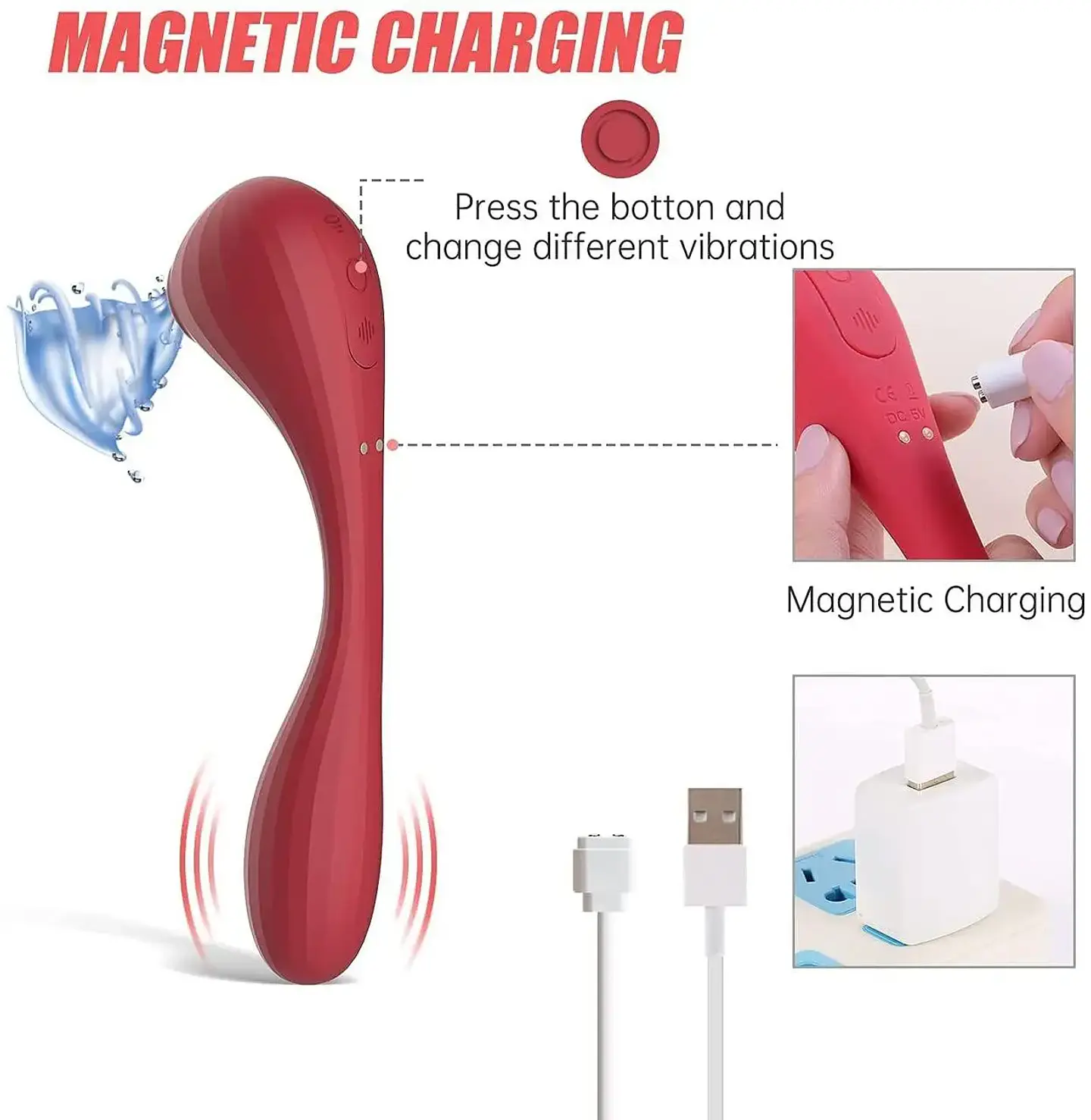 Magic Bobi Vibrador y Succionador de Clítoris control Bluetooth 6