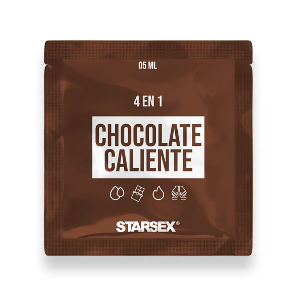 Sachet Lubricante 4 En 1 Chocolate Caliente 5ml 1
