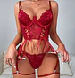 Conjunto con Portaligas Burdeo - Miniatura 1