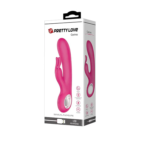CARINA VIBRADOR DOBLE RECARGABLE - ROSA