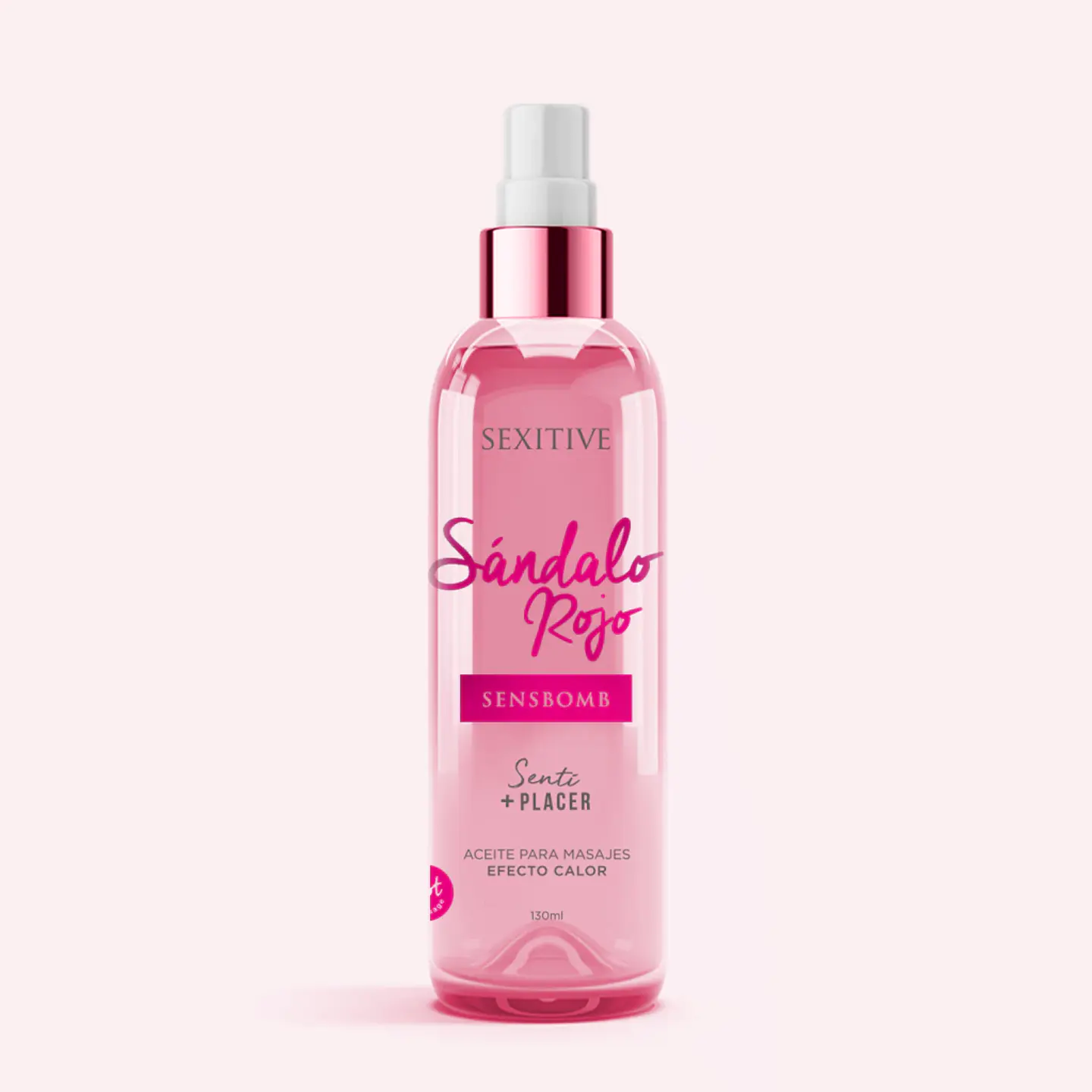 Aceite para masajes efecto calor 