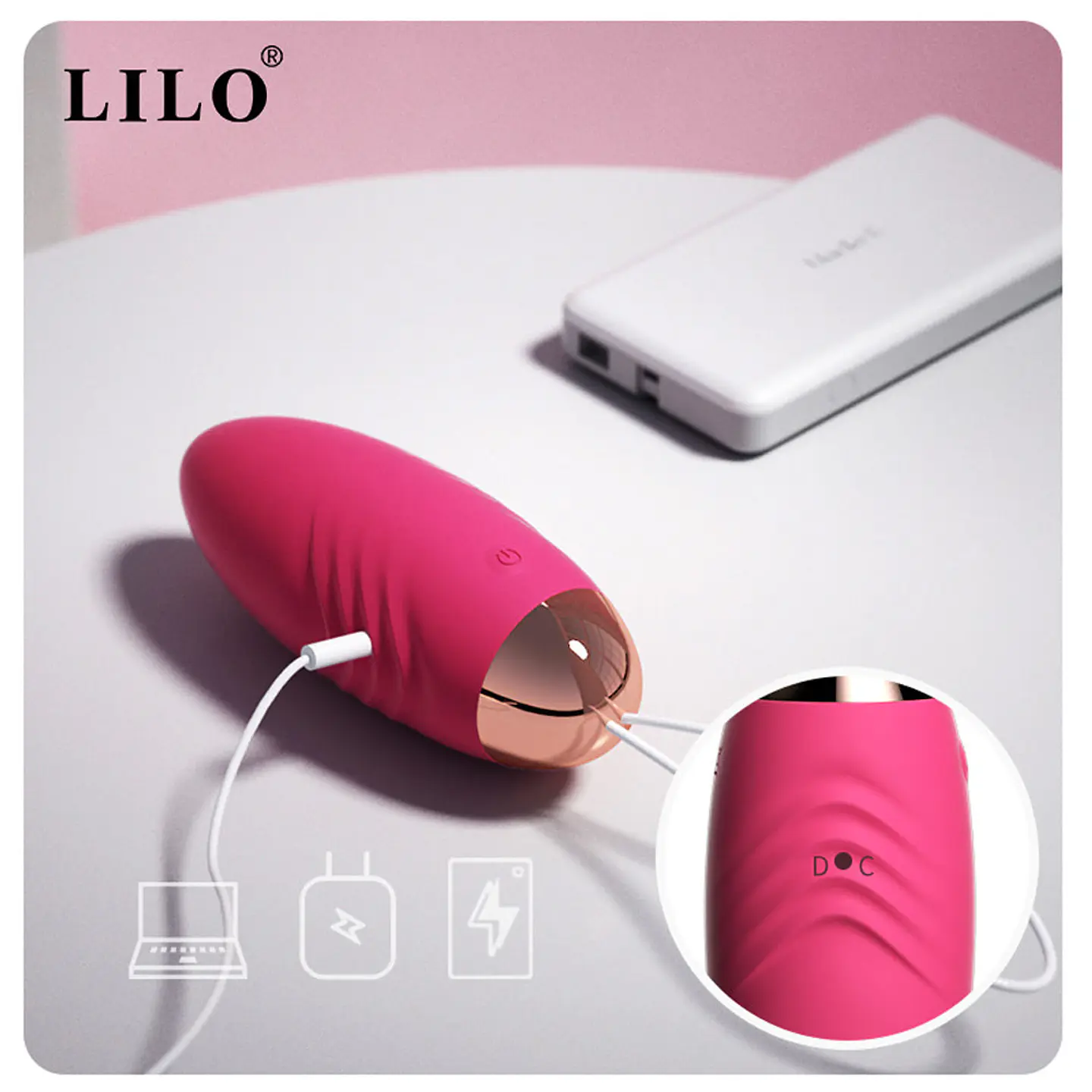 Huevo vibrador a Control  USB 3