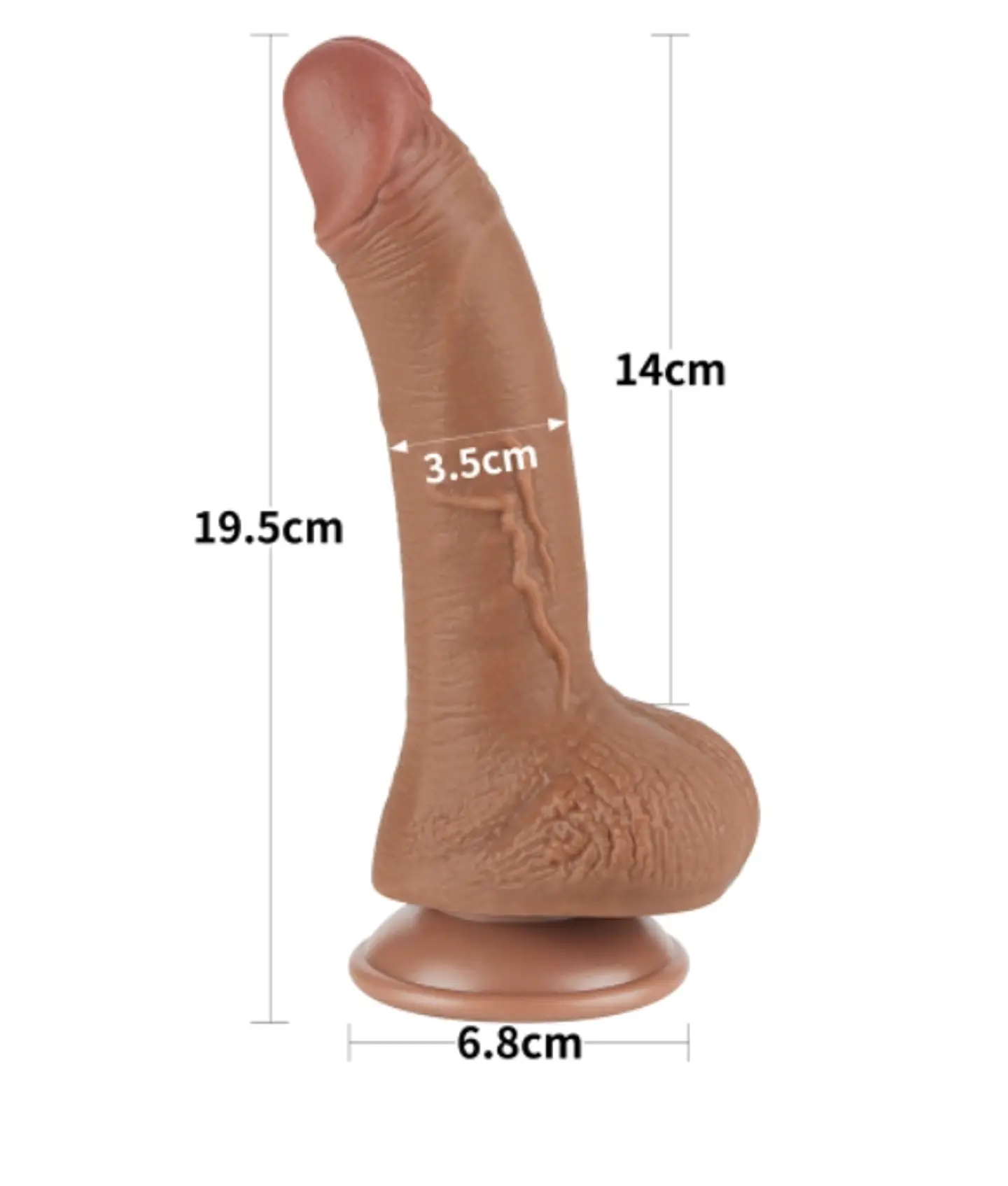 DILDO REALISTA DOBLE CAPA SLIDING-SKIN DONG 7.5 MULATO 2