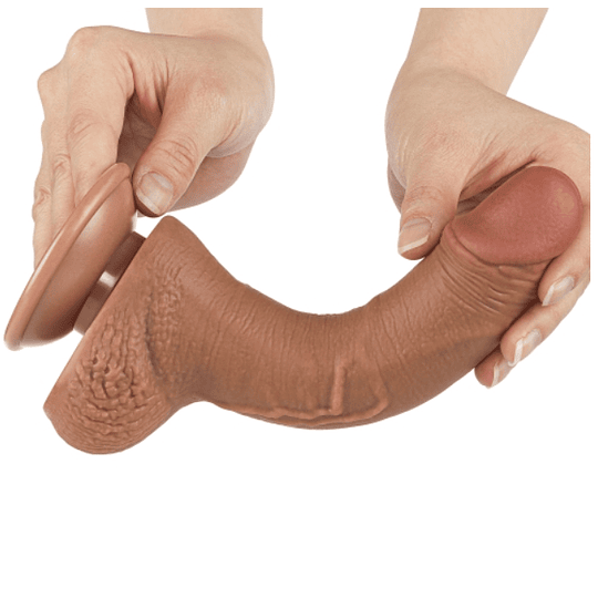 DILDO REALISTA DOBLE CAPA SLIDING-SKIN DONG 7.5 MULATO