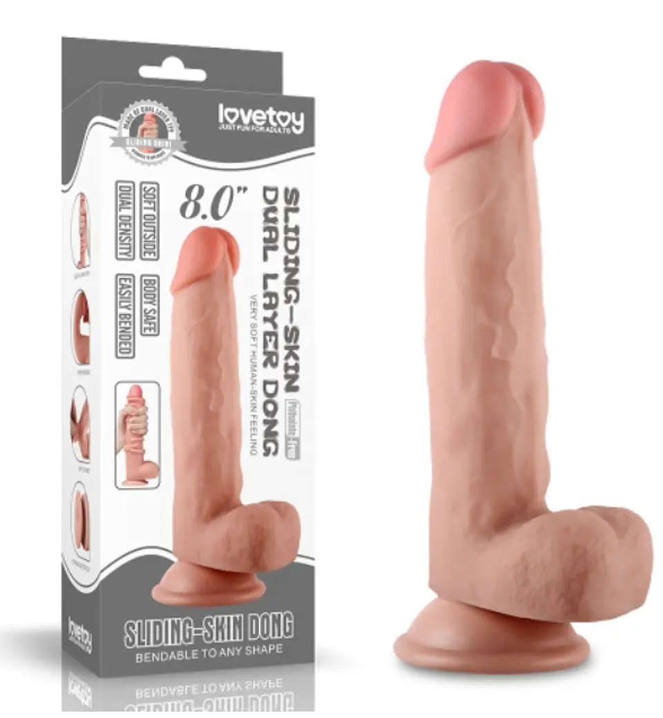 DILDO REALISTA DOBLE CAPA SLIDING-SKIN DONG 8.0 1