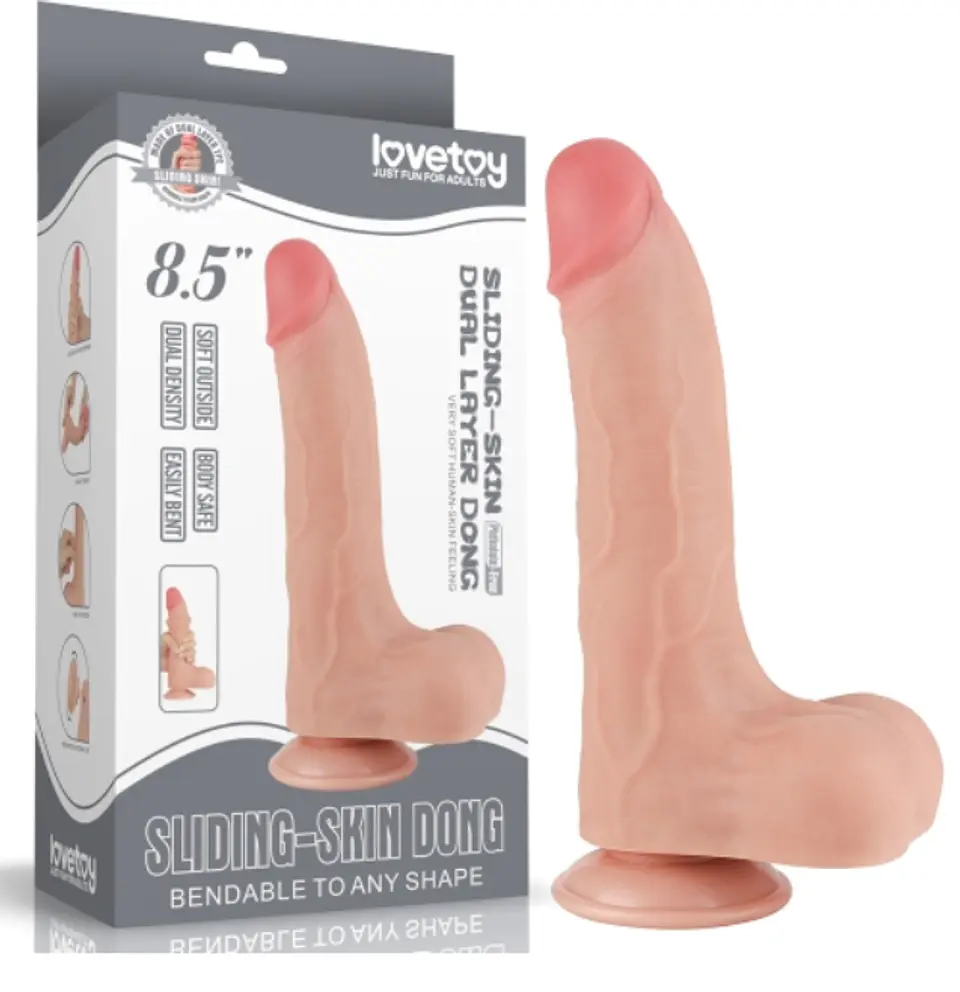 DILDO REALISTA DOBLE CAPA SLIDING - SKIN 8.5 1