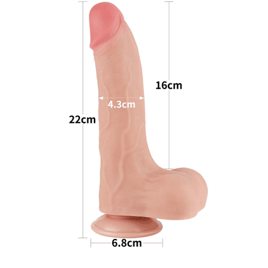 DILDO REALISTA DOBLE CAPA SLIDING - SKIN 8.5