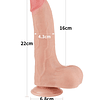 DILDO REALISTA DOBLE CAPA SLIDING - SKIN 8.5