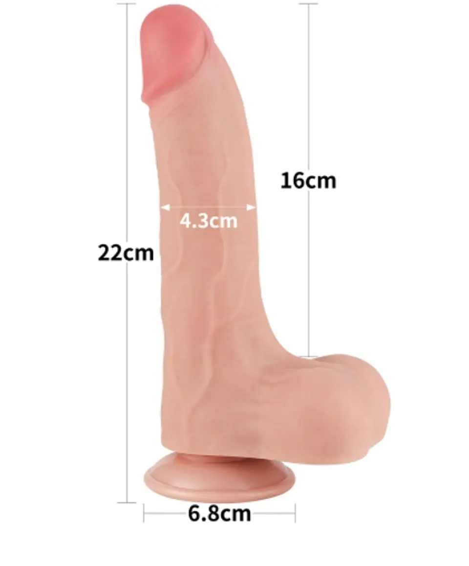 DILDO REALISTA DOBLE CAPA SLIDING - SKIN 8.5 2