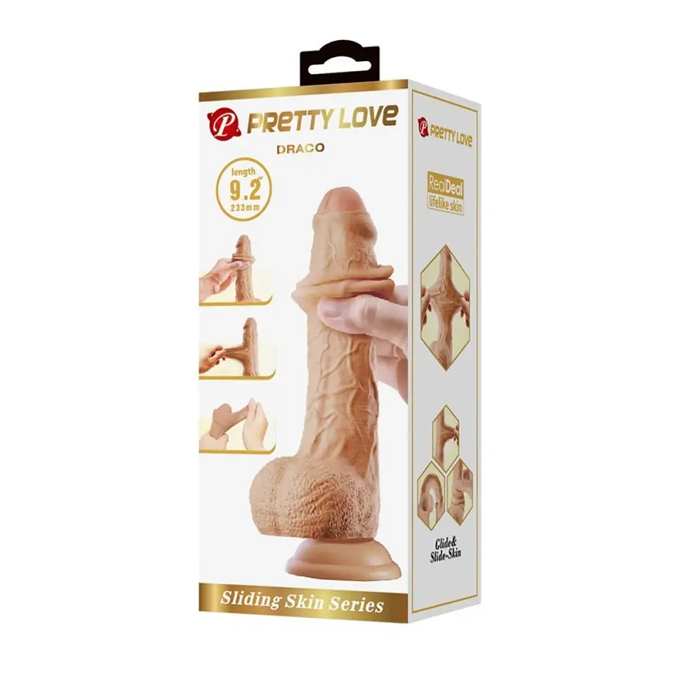 Dildo Draco realista piel deslizable 4