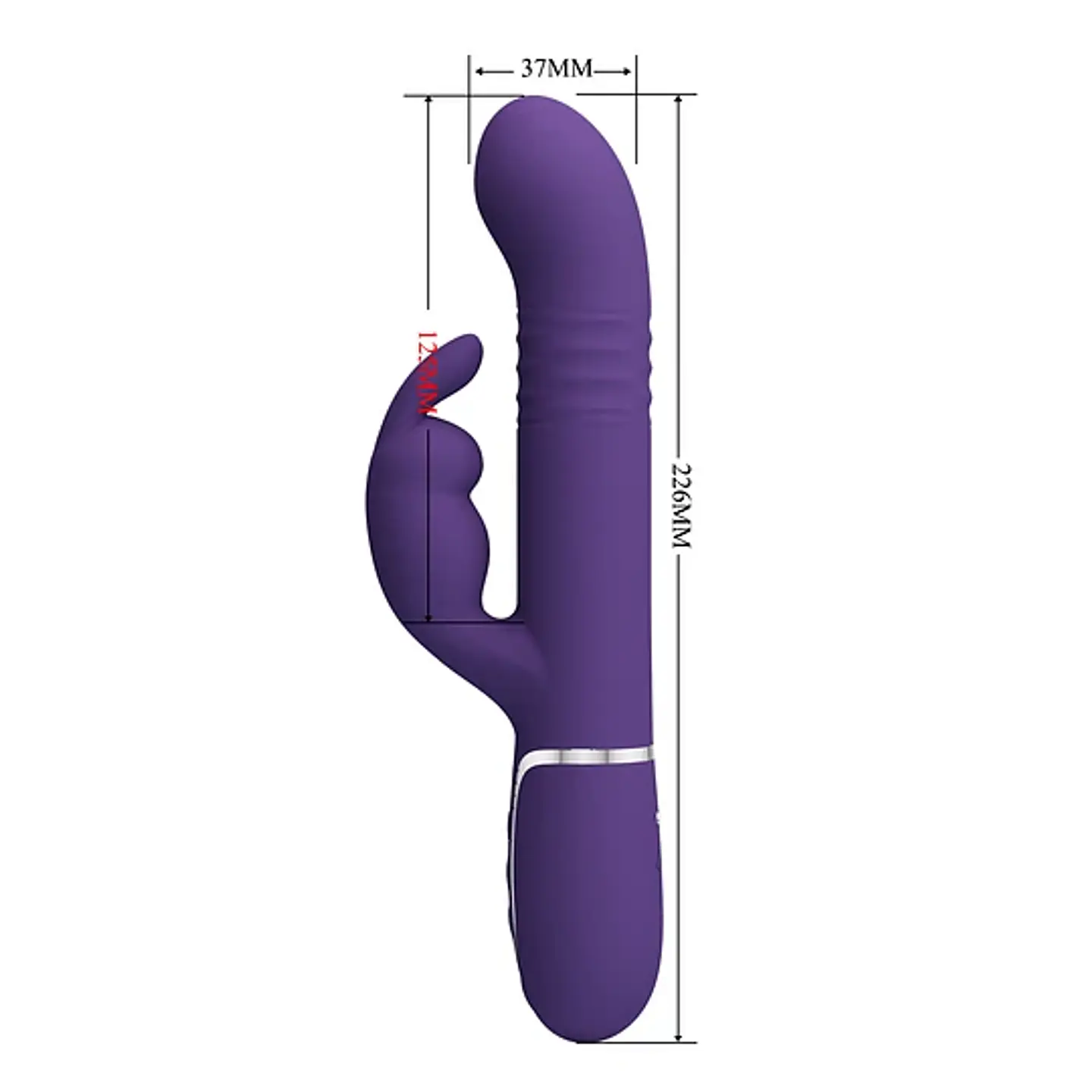 Vibrador Conejo con Empuje y Perlas Vibratorias Giratorias 5