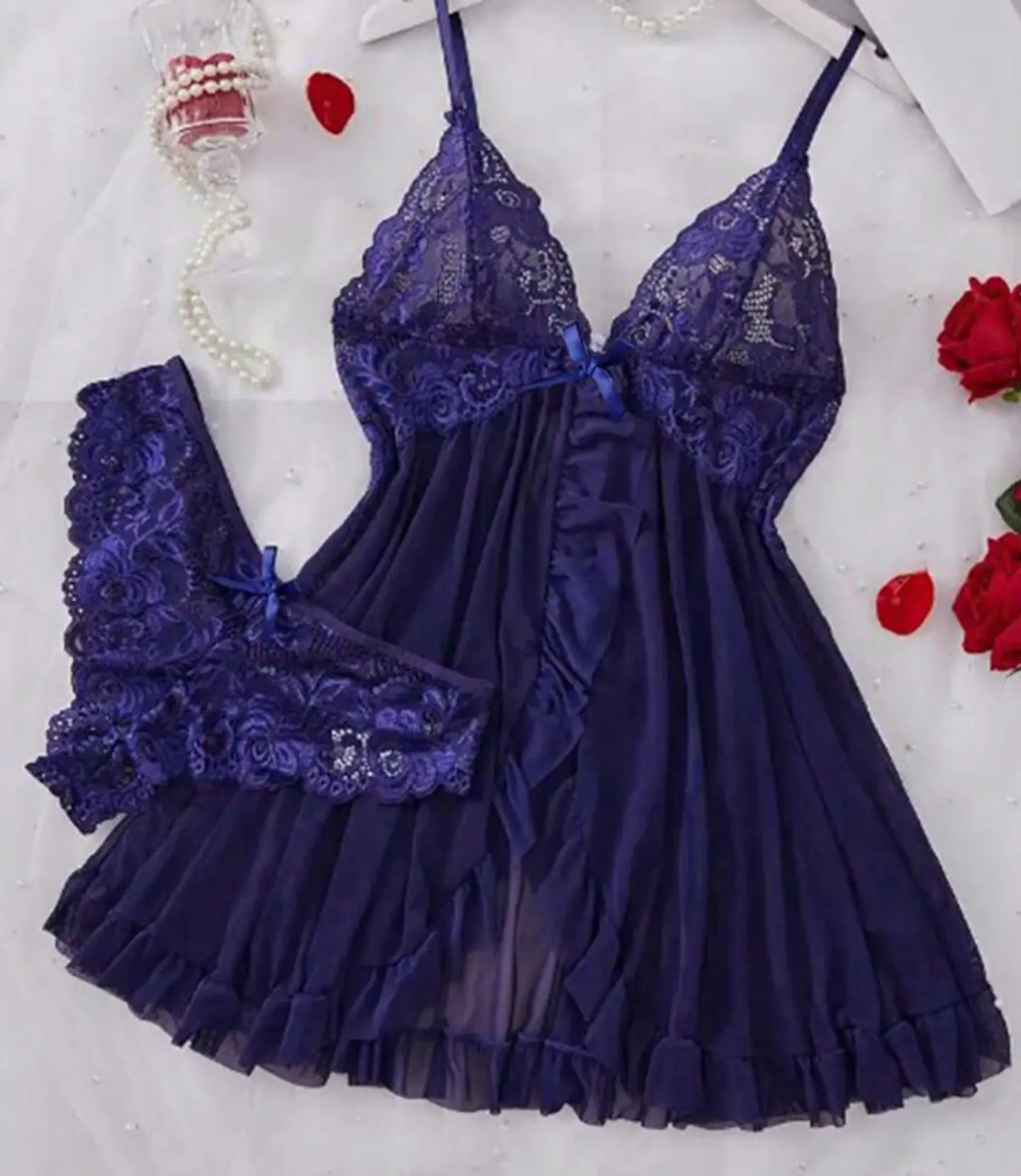 Baby doll Morado con Pantaletas 1