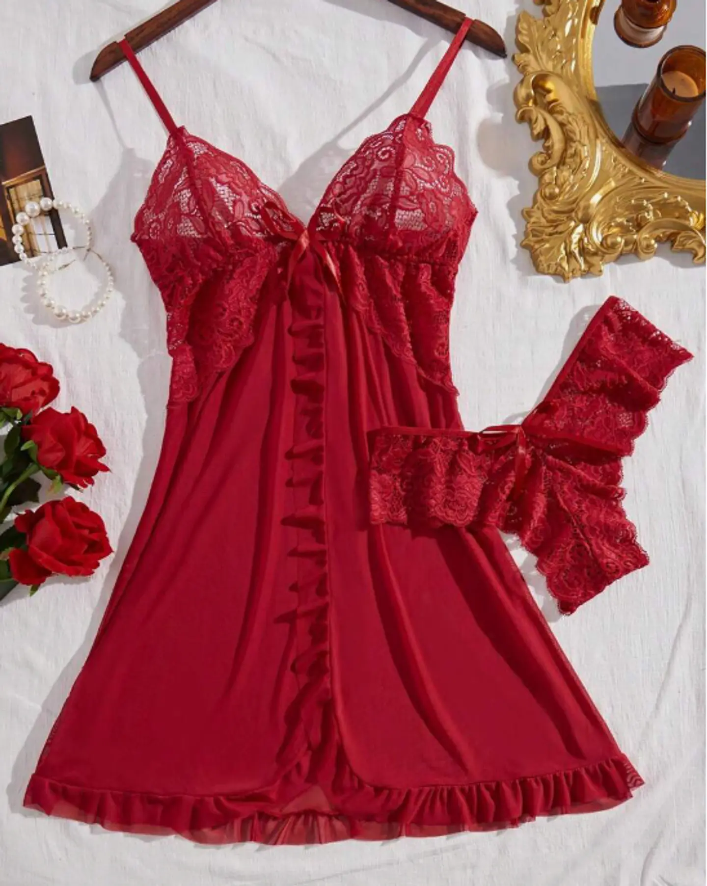 BABY DOLL PANTALETAS BURDEO 1