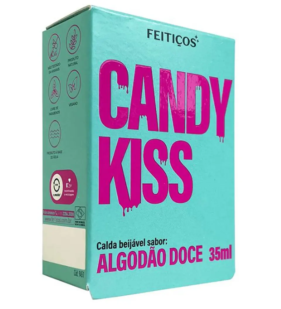 LUBRICANTE COMESTIBLE  CANDY KISS - ALGODÓN DULCE 35ml 2