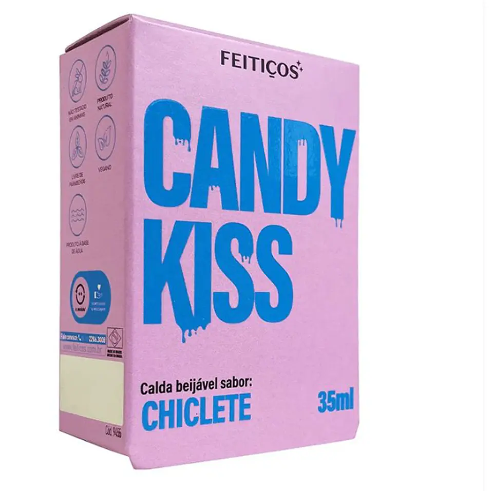 LUBRICANTE COMESTIBLE CANDY KISS - CHICLE DULCE 35ml 2
