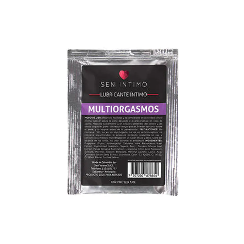 Sachet Lubricante intimo Multiorgasmos 7 ML 1