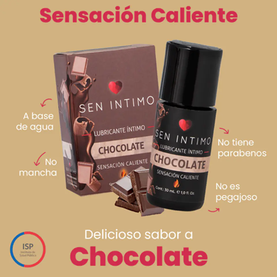 Lubricante Sabor Chocolate – Efecto Calor 30ml Sen Intimo 2