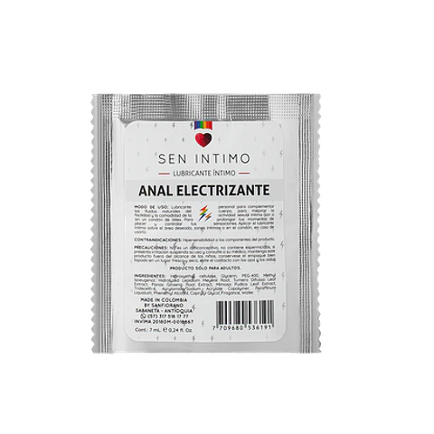 Sachet Lubricante Anal  Electrizante Sen intimo 