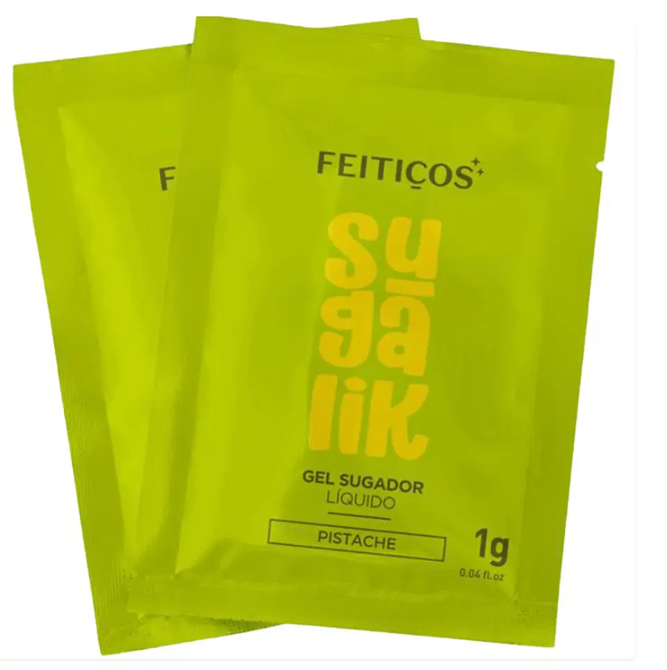 SACHET SUGALIK- SUCCIONADOR LÍQUIDO- ESTIMULANTE CLITORIAL SABOR PISTACHO 1g 1