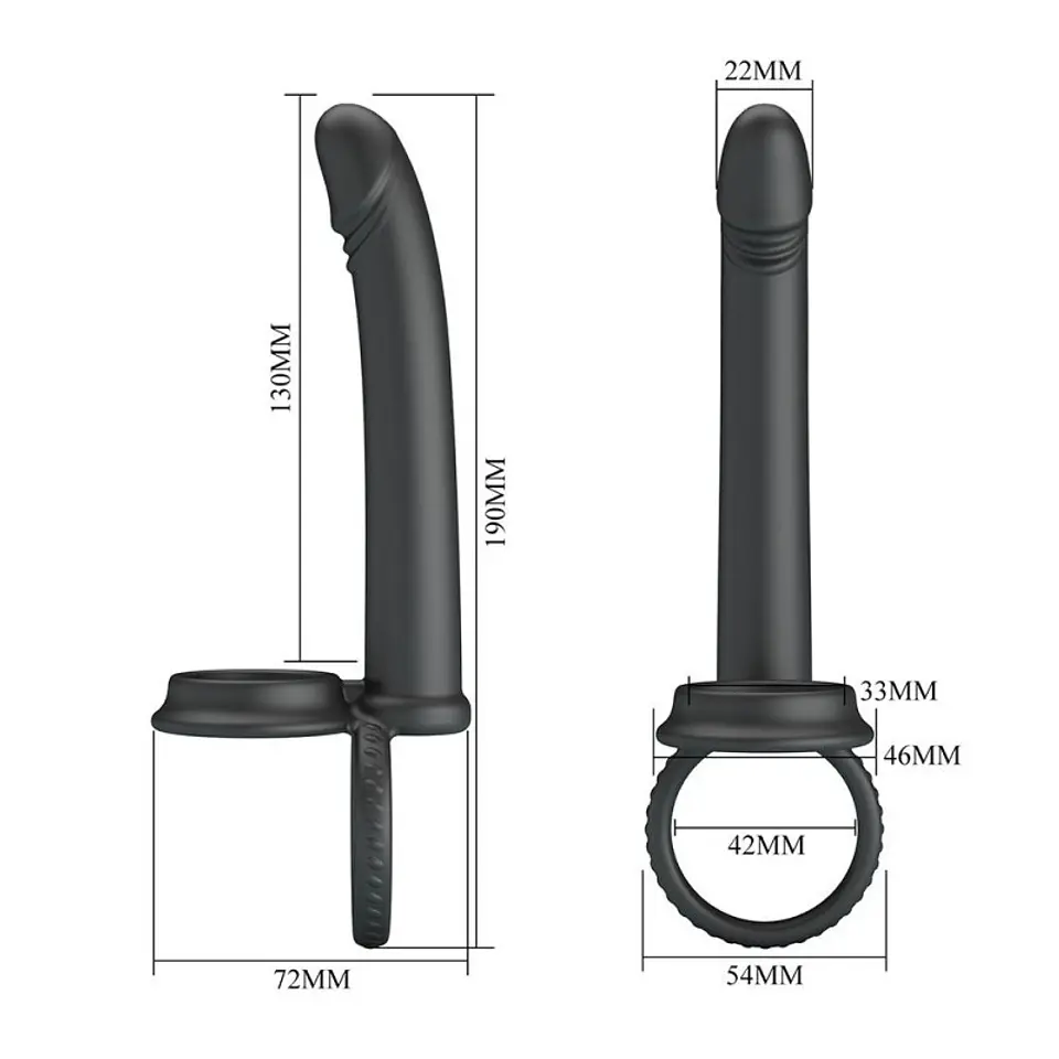 Moses Anillo con Dildo para Doble Penetración 5
