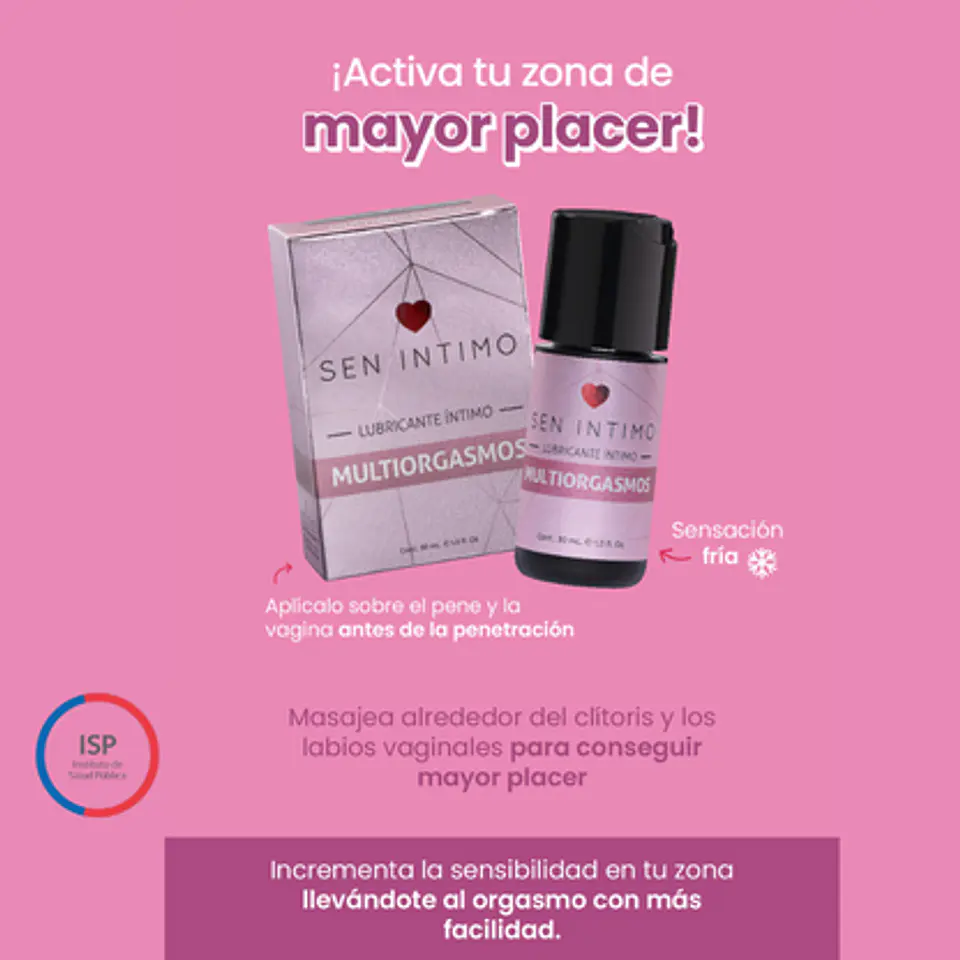 Lubricante intimo Multiorgasmos Sen Intimo 10 ml 2