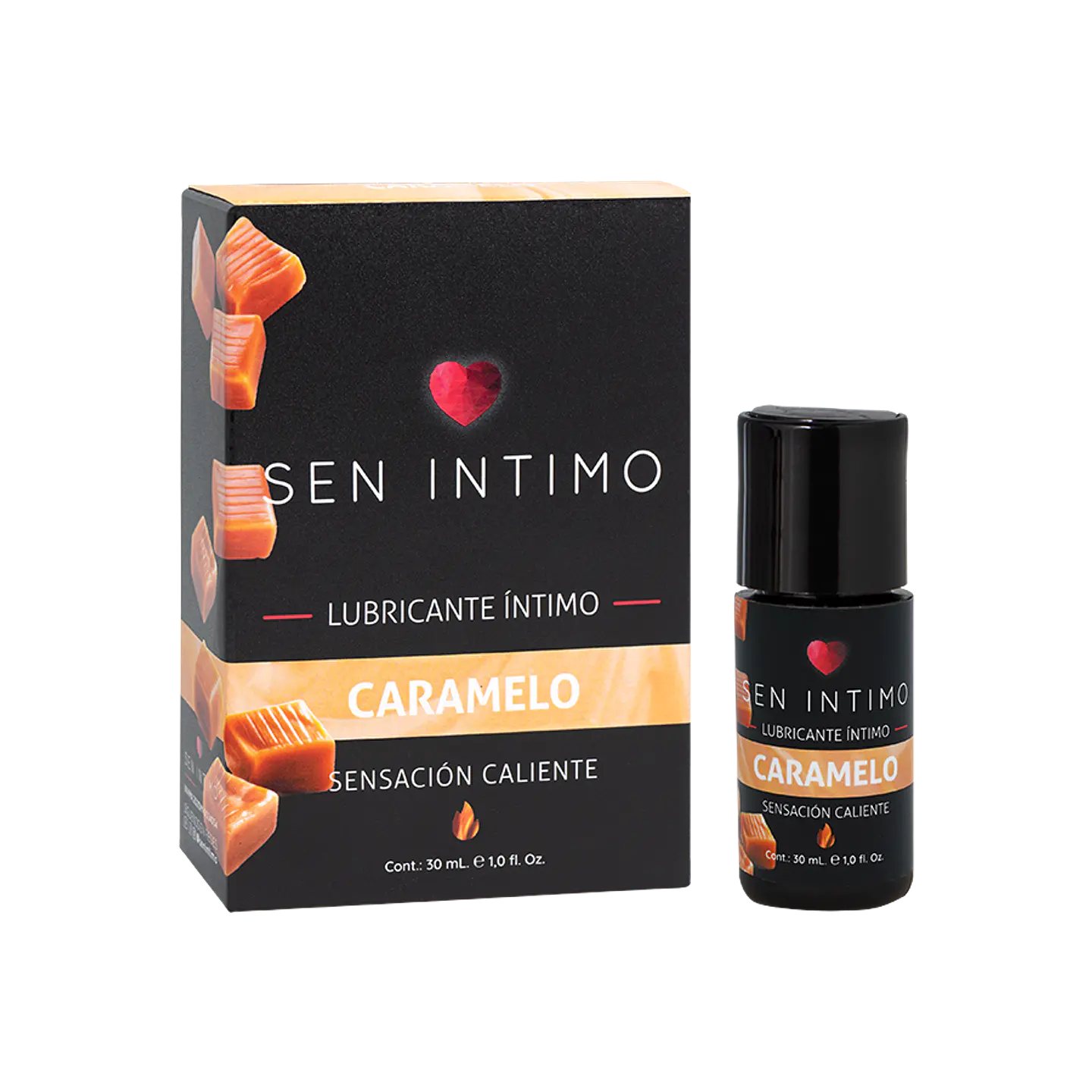 Lubricante Efecto calor - Sabor Caramelo Sen Intimo 30ml 1