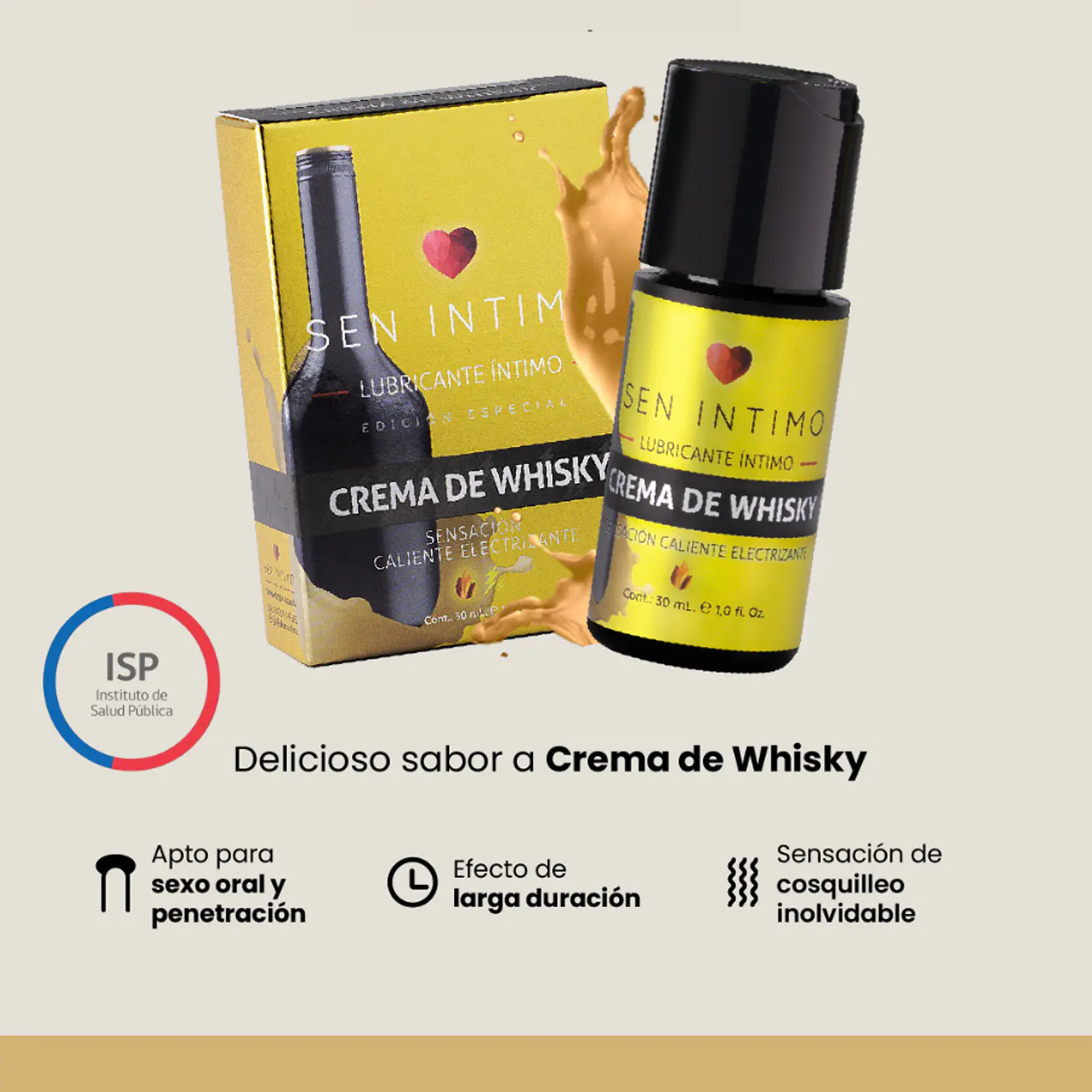 Lubricante Estimulante /Electrizante Caliente Crema de Whisky 30 Ml 3
