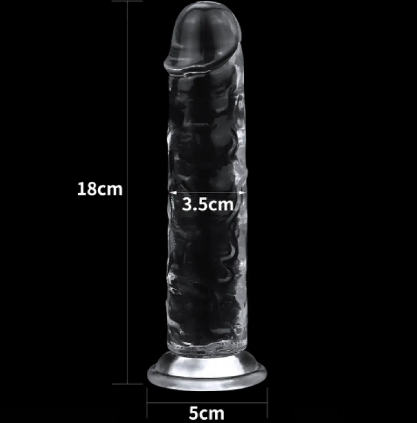 Consolador transparente Lovetoy Flawless  de 7.0'' 2