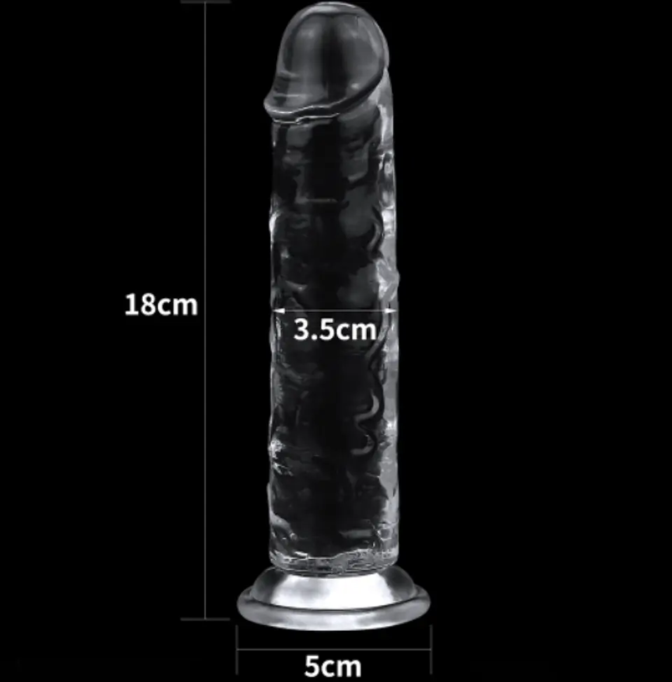 Consolador transparente Lovetoy Flawless  de 7.0'' 2