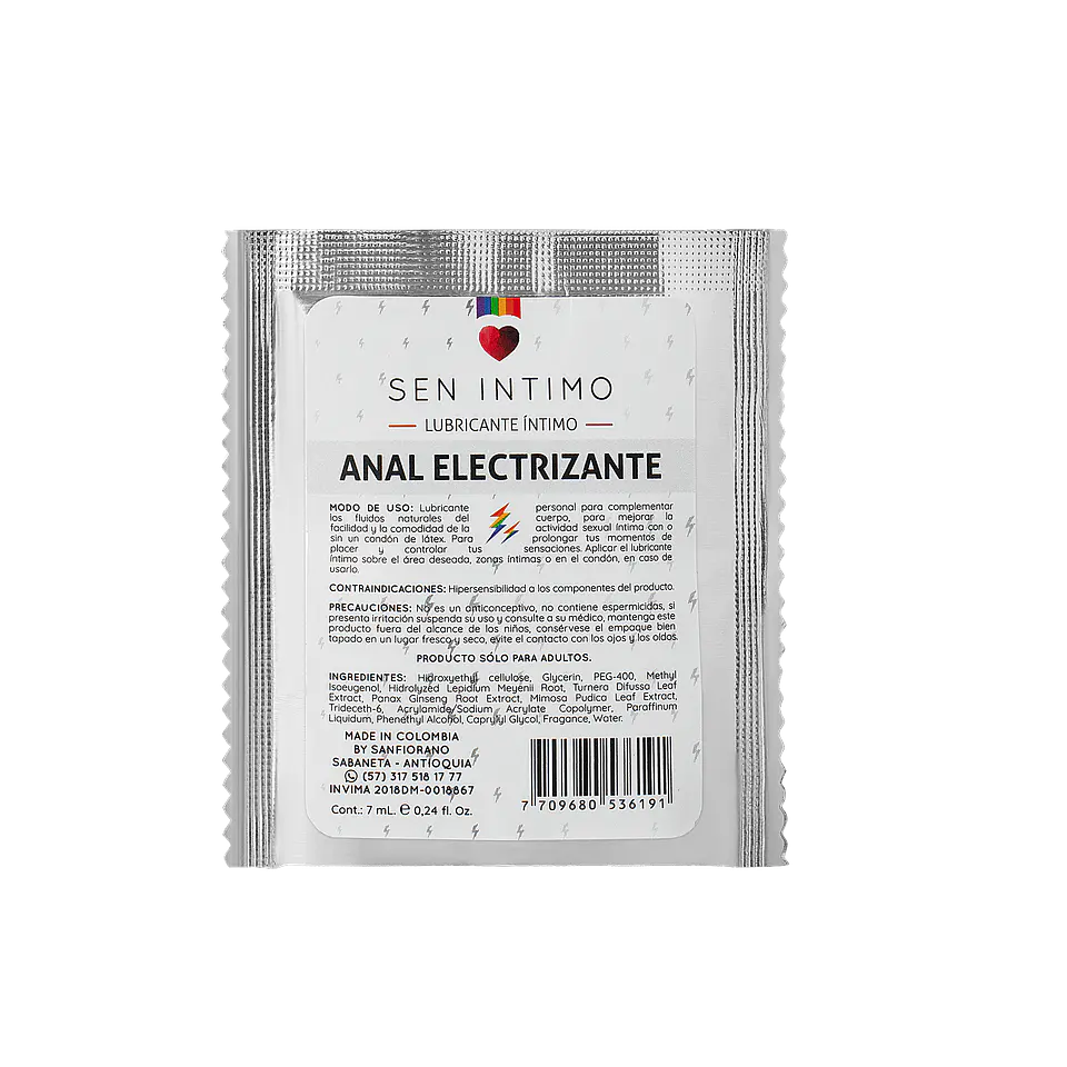 Lubricante estimulante Anal Íntimo Electrizante - A Base de Agua 30ml 5