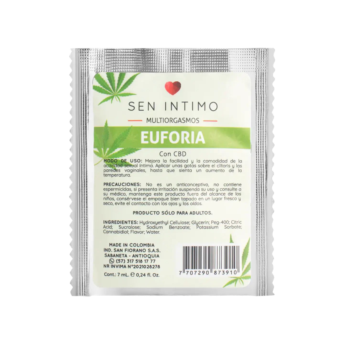 Multiorgasmos Euforia Sachet X 7 Ml Sen Intimo 1