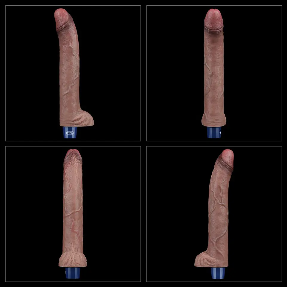 Vibrador Realista Lovetoy con testículos Real Softee USB  4