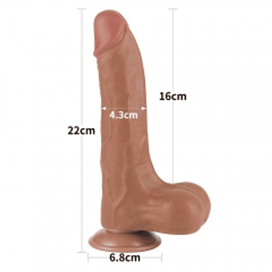  DILDO REALISTA DOBLE CAPA SLIDING - SKIN 8.5