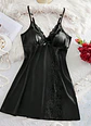 Baby doll De Saten Negro - Miniatura 2