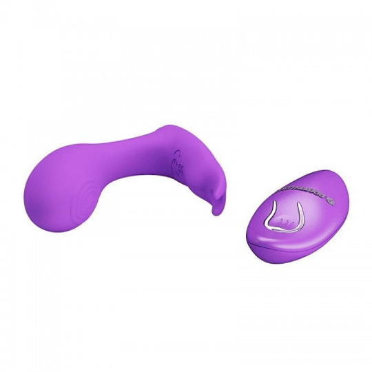 Idabelle Vibrador Dual con Control Remoto - Morado