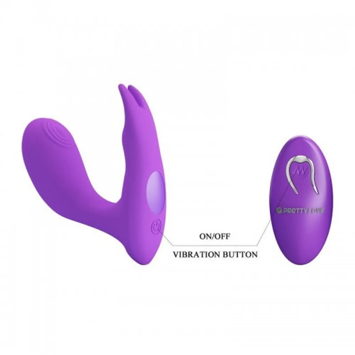 Idabelle Vibrador Dual con Control Remoto - Morado 5